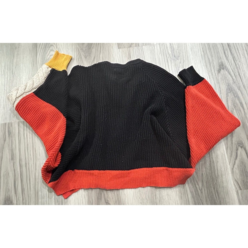 Ecote Urban Outfitters Colorblock Batwing Sweater‎ Medium oversized flaw black - Picture 6 of 7